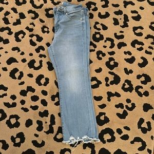 LOFT petite kick crop flare jean -6p